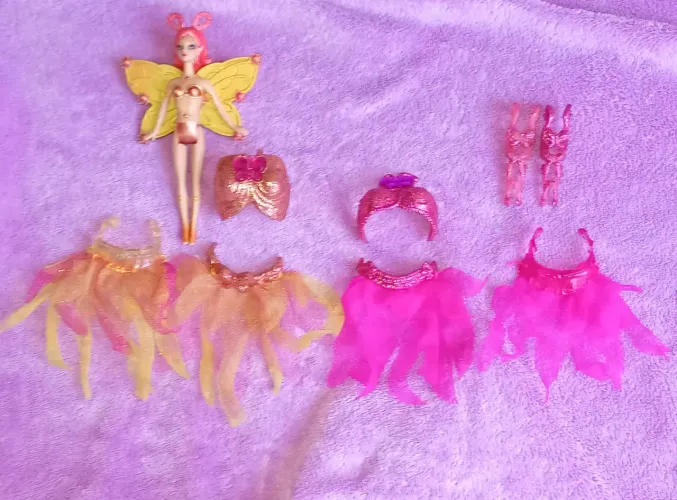 Lote de acessórios e miniatura Fairytopia.