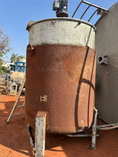 Tanque Misturador Encamisado em Aço Inox 5m3 Agitação Tipo Cowles
