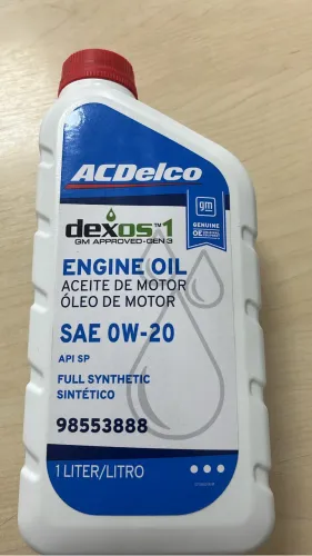 Óleo motor genuíno 0w20 original acdelco 