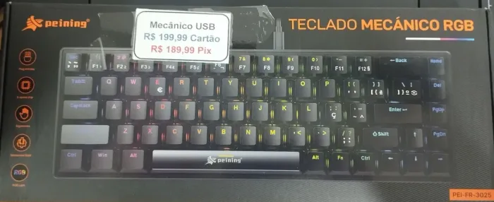 Teclado mecânico 60% peining Rgb