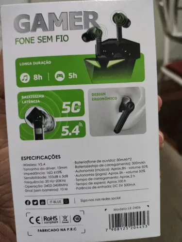 Fone de ouvido gamer