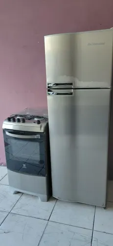 Geladeira inox frost free + fogão inox imperdivel ENTREGO 