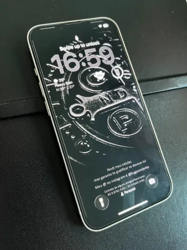 iPhone 13 Branco 128GB - Caixa Completa, Cabo Original, Bateria 86%
