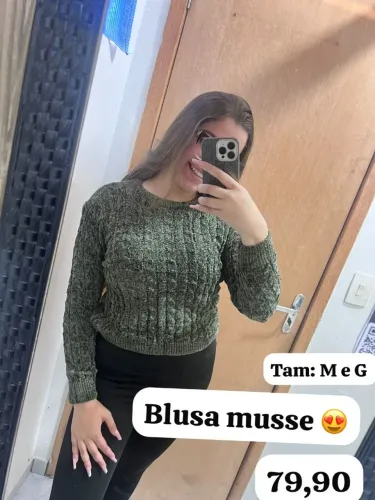 Blusa mousse nova do P ao GG