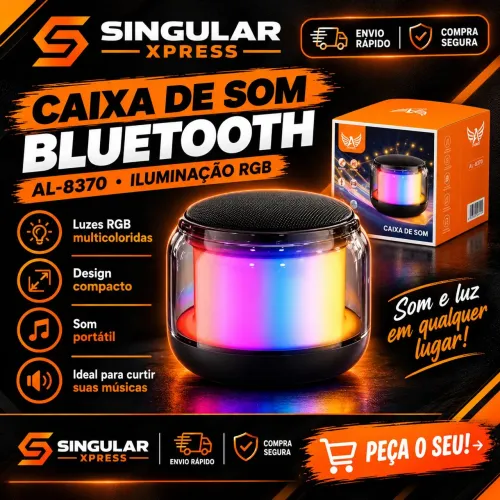 Caixa De Som Rgb Bluetooth Al8370