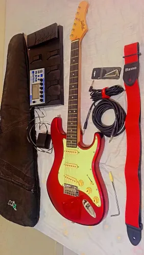 guitarra e pedaleira 