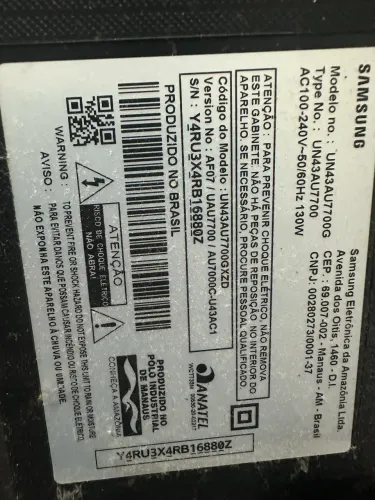 Tv com defeito samsung