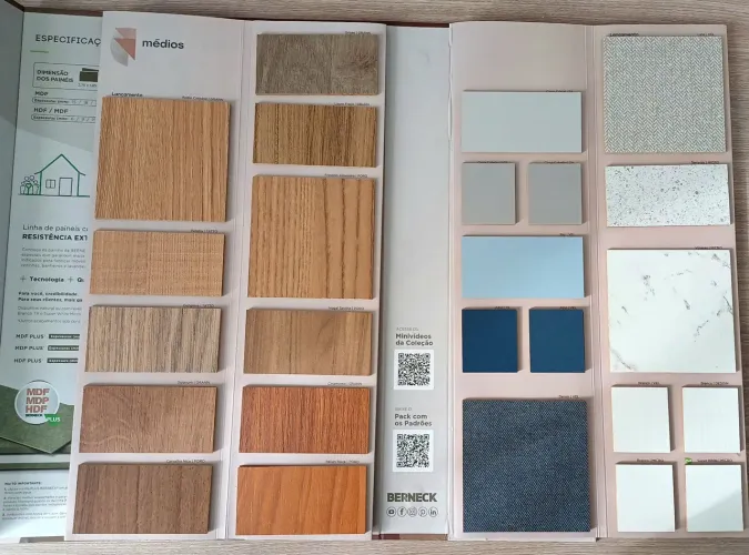 Amostras MDF Portfólio BERNECK completo Melamina BP (ÚLTIMO dísponivel)