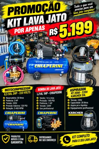 KIT LAVA JATO COMPLETO - PROMOÇÃO ESPECIAL