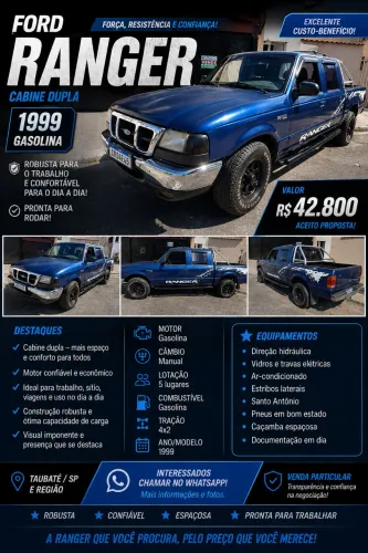 Ford Ranger XLT 4.0 4X2 CS 1999