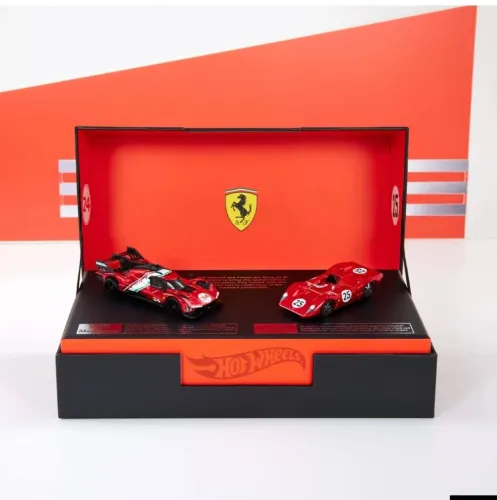 Hot Wheels x Ferrari Heritage Collection Conjunto 312P e 499P, Exclusivo da Mattel