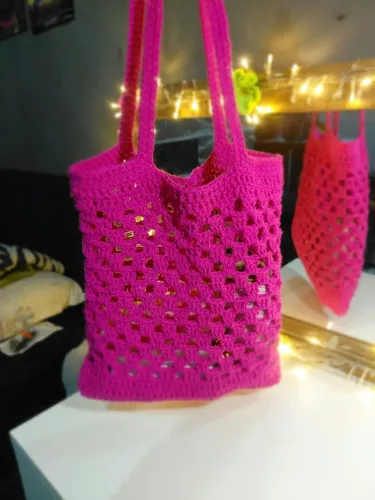 Bolsa Praiana de crochê