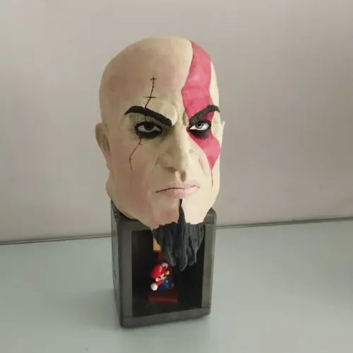 Kratos cabeça em tamanho real para colecionadores
