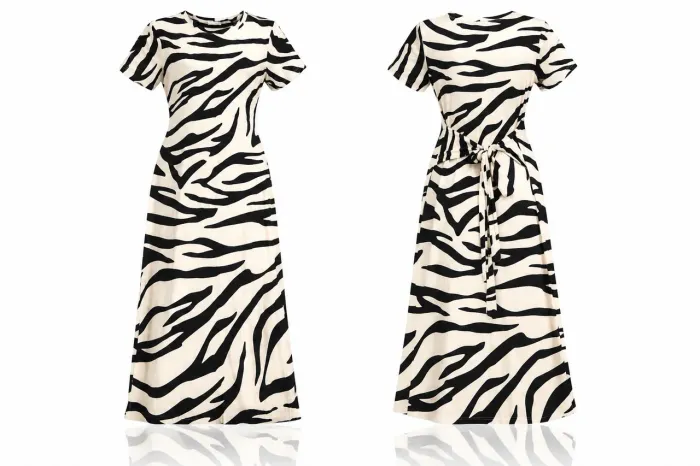 Vestido logo estampado zebra