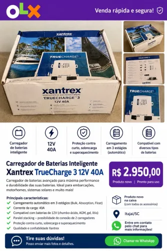 CARREGADOR DE BATERIAS XANTREX TRUECHARGE 3 - 12V 40A