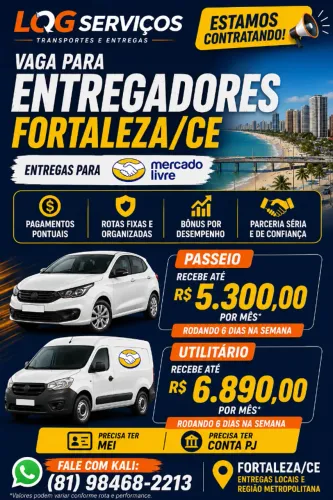 VENHA SER NOSSO MOTORISTA EM FORTALEZA