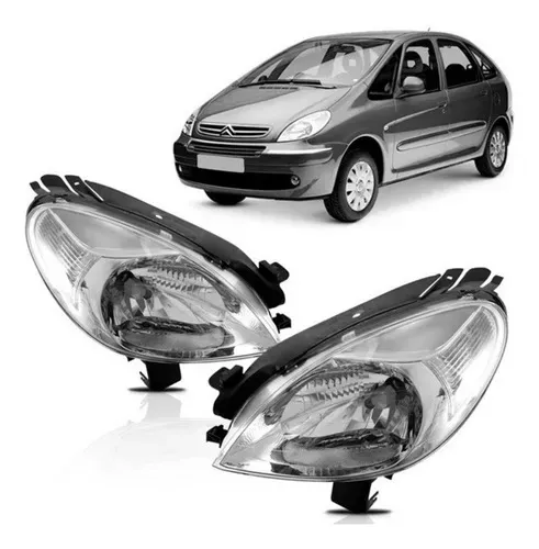 Farol Esquerdo Xsara Picasso 2008 2009 A 2011 Lente Lisa Tyc Esquerdo/motorista