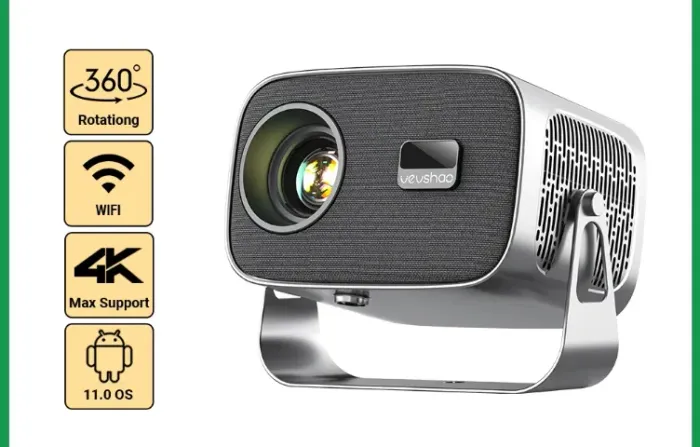 Projetor Vevshao A12 Android 11 Wi-Fi 6 4K 350 ANSI