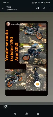 Vende se Twister 250 2021 unico dono 21500