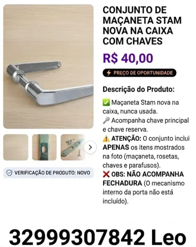 Maçaneta nova