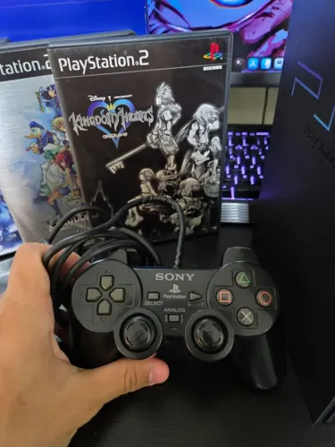Ps2 Fat Desbloqueado com caixa e controle originais + 4 jogos Originais + cabo componente.