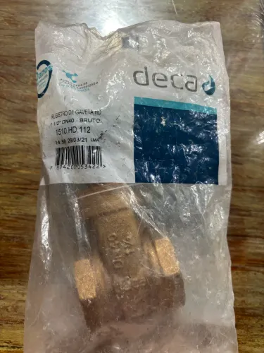 Registro de Gaveta HD 1.1/2" DN40 Bruto da Deca
