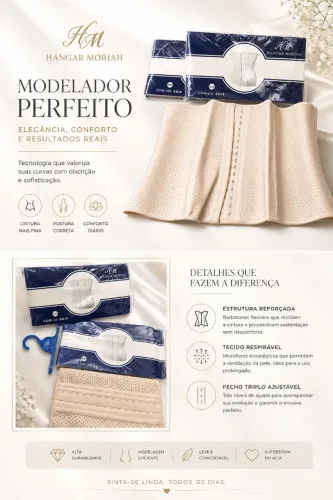 <br>Cinta modeladora Premium Hangar Moriah Original<br>R$: 40,00