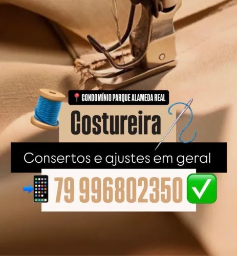 COSTUREIRA/ CONSERTOS E AJUSTES EM GERAL