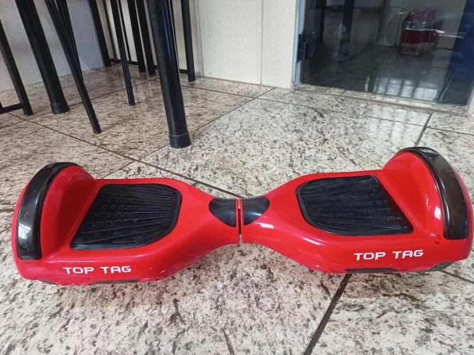 Hoverboard Elétrico Vermelho LED com Alto-Falante Bluetooth