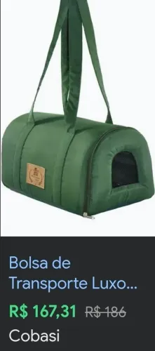 Bolsa de transporte para cães de pequeno porte