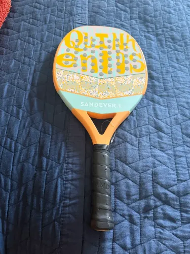 Raquete Beach Tennis Sandever BTR 500 Fibra de Vidro Laranja