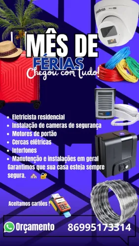 Eletricista cameras de segurança motor de portão redes de Internet instalações