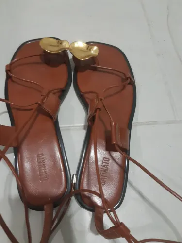 Sandália satinato rasteirinha tam 37