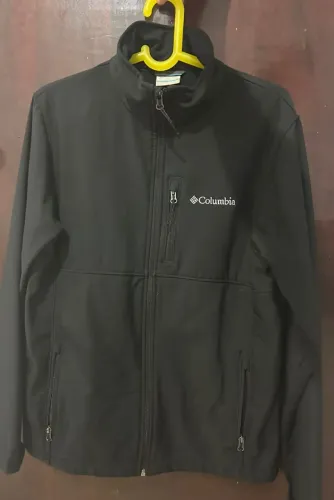 columbia jaqueta de chuva masculina ascender softshell com zíper completo, preto, M 