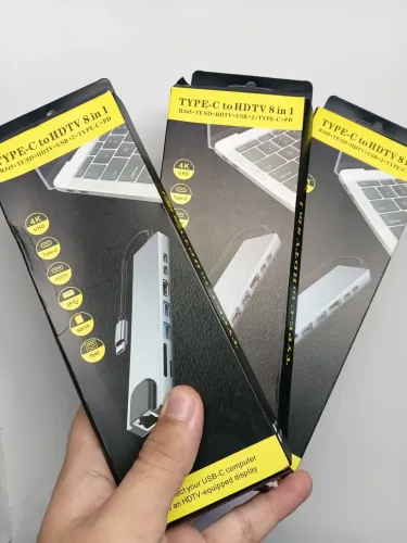 Hub USB Tipo C 8 Portas - FRETE GRÁTIS