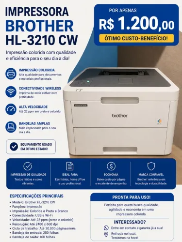 Impressora laser brother colorida 