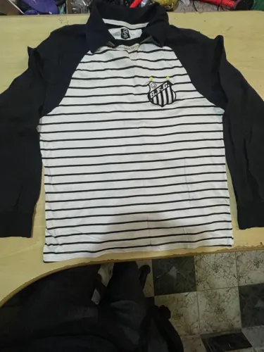 Camisa de Goleiro do Santos FC modelo Retrô Listrada