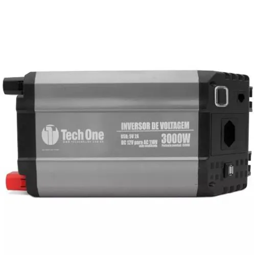 Inversor 3000w 12v Para 110v Conversor Tomada E Usb Techone