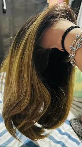 Lace front repartição livre loiro mel nova 