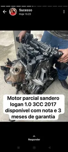 Motor Sandero 1.0 3cc 2019 com nota fiscal
