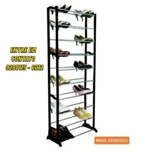 Sapateira 20 Pares Organizador Vertical Sapatos 10 Andares- Entregas 9h as 22h