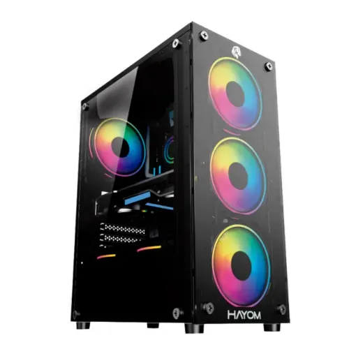Gabinete Gamer Hayom GB1729 *Com 4 Fans Led Rgb* - ATX, Micro-ATX e Mini-ITX - WZetta