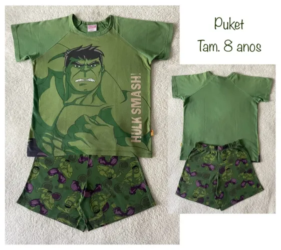Pijama Hulk - Puket - 8 anos