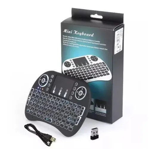 Teclado Mini Sem Fio para Smart TV - Controle Remoto e Touchpad