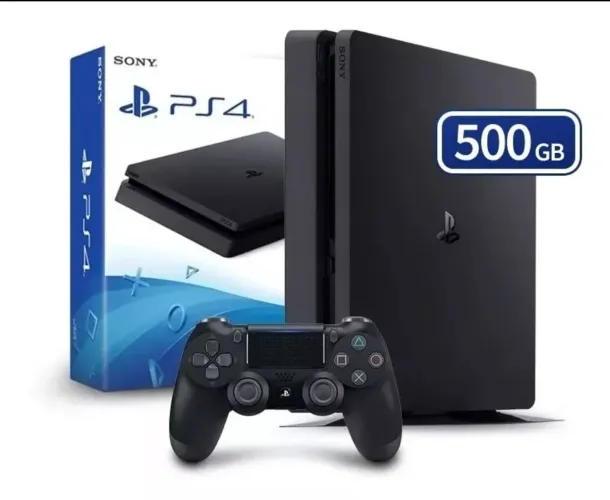 PS4 Slim 500GB, em estado de ZERO.  Temos Loja Física!!!