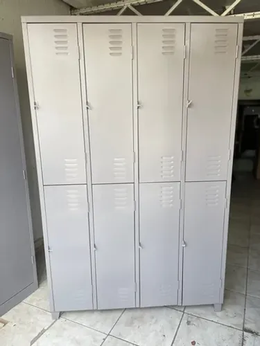 Armário Roupeiro De Aço Vestiário Academia 8 Portas Locker