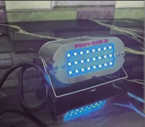 Mini Strobo Room 24 Led Efeito Câmera Lenta Disco Flash Iluminação Festa Azul
