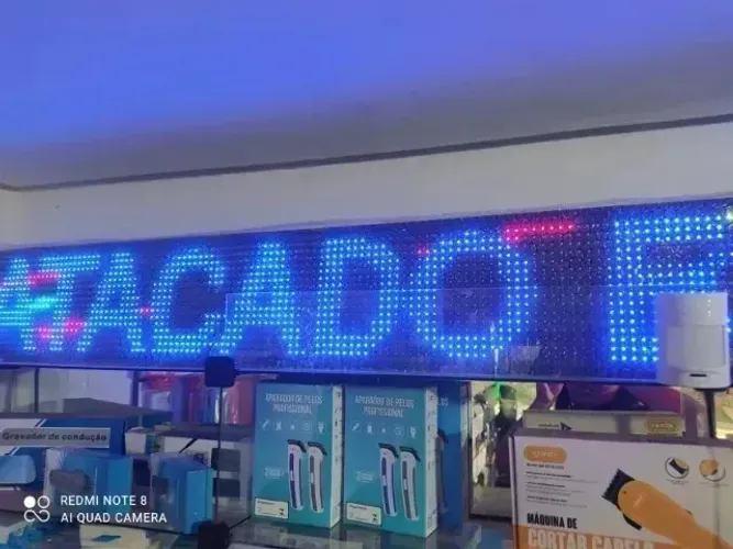 Painel led 130x20 rgb wi-fi configuração no celular (Jk eletrônicos) -(Distribuidora)