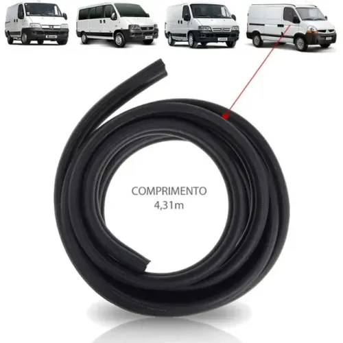 borracha master 2002 a 2013 ducato boxer jumper 2005 a 2017 porta dianteira 4,31 metros