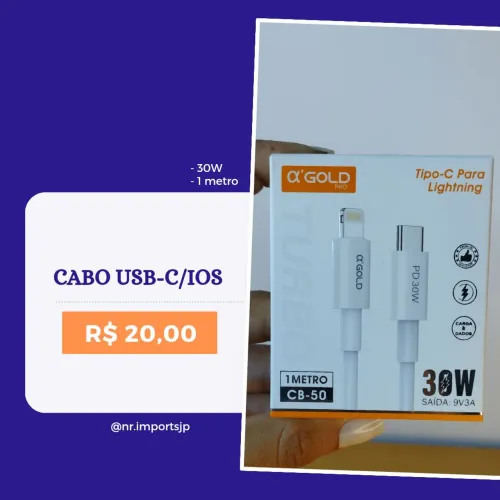 Cabo USB-C para iPhone 
